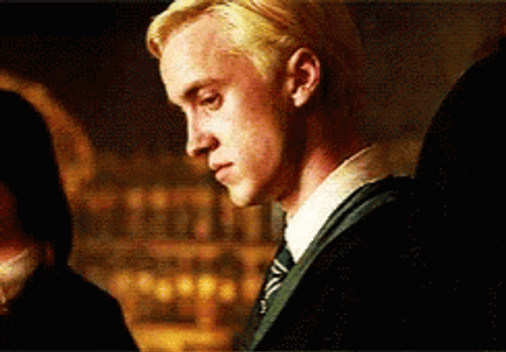 Draco Malfoy Harry Potter 6 Glance GIF