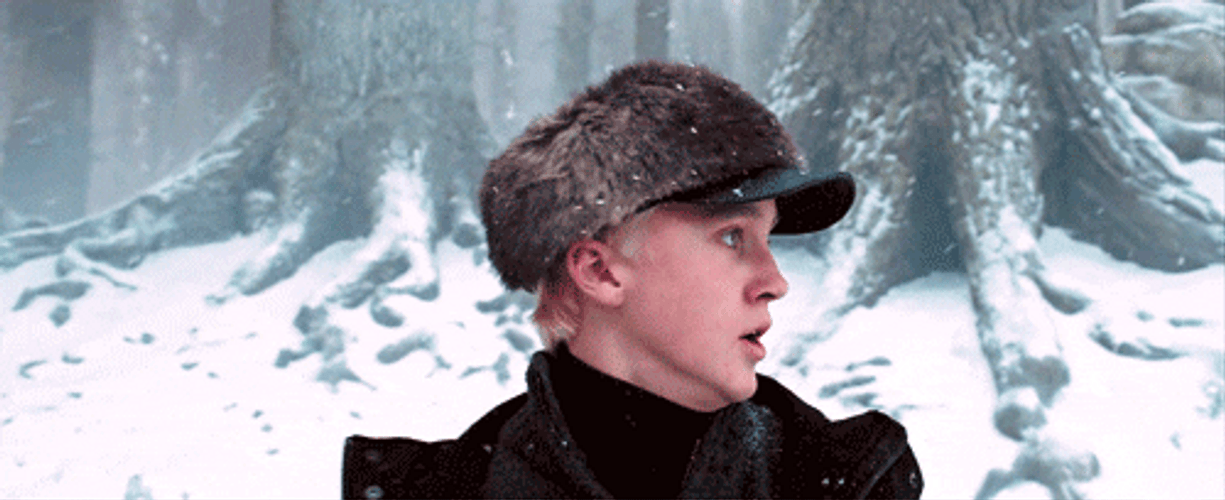 Draco Malfoy Hogsmeade Winter GIF