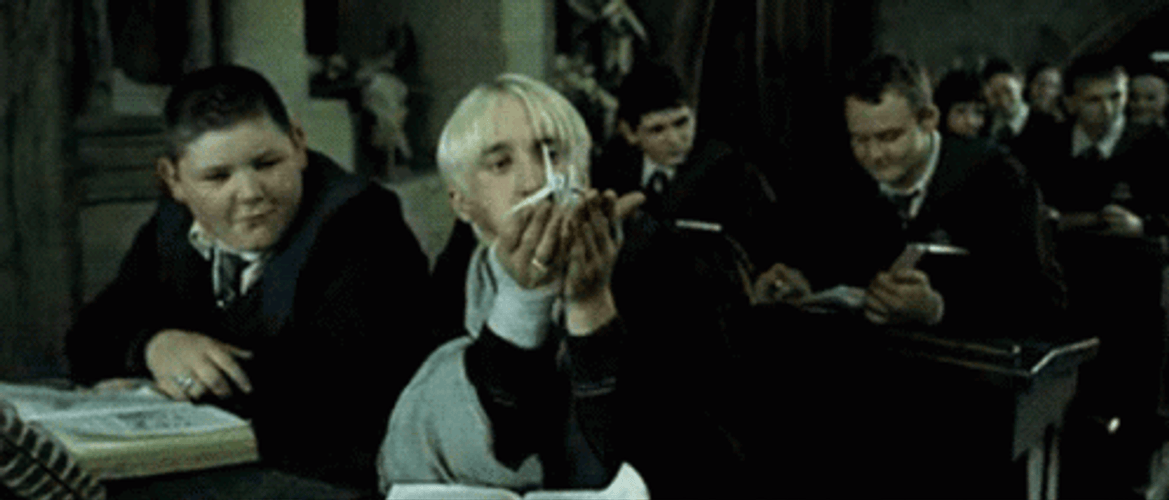 Draco Malfoy Paper Bird Charm GIF