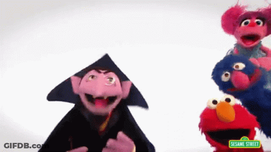 Dracula Counts To Three GIF