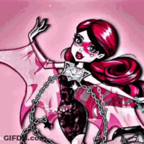 Draculaura Fashion Pink Pose Monster High GIF