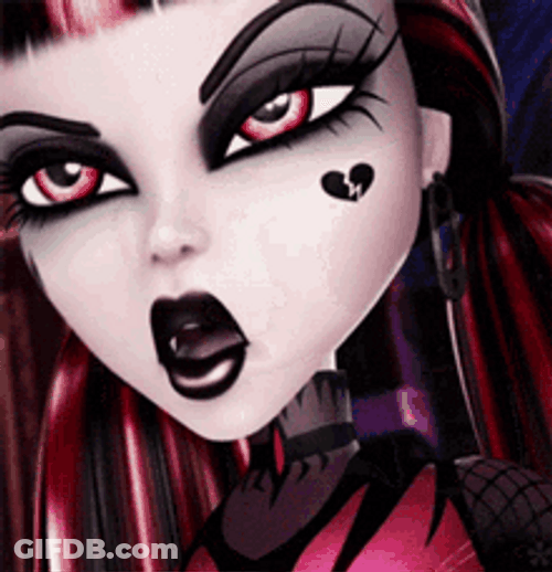 Draculaura Fierce Fangs Monster High School GIF