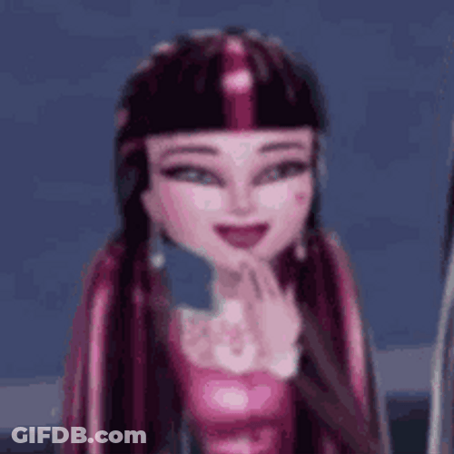 Draculaura Happy Pink Smile Monster High GIF