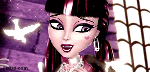 Draculaura Monster High Doll With Purple Hair GIF