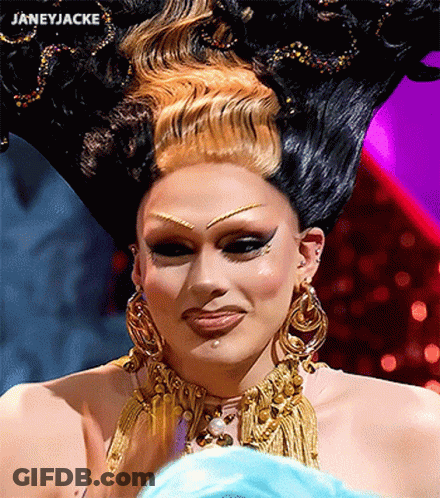 Drag Queen Close Up With Janeyjacke GIF