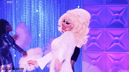 Drag Queen Dancing In Front Of VH1 Curtain GIF