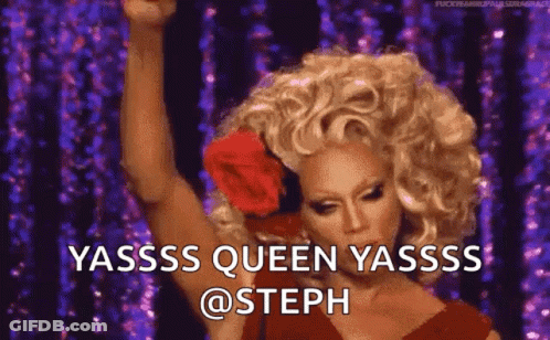 Drag Queen Dancing With Red Rose GIF