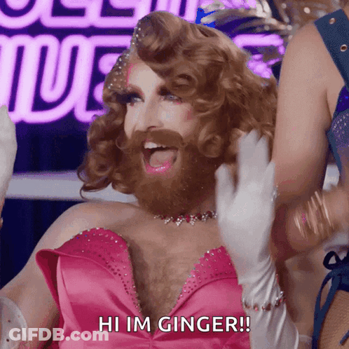 Drag Queen Ginger Saying Hi GIF