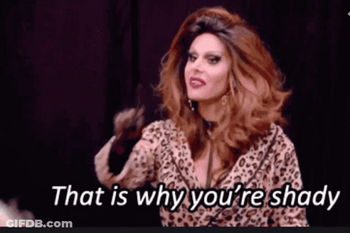 Drag Queen In Leopard Shirt Saying That Is Why You're Shady GIF