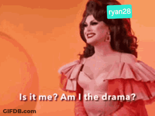 Drag Queen In Red Dress Is It Me Am I The Drama GIF