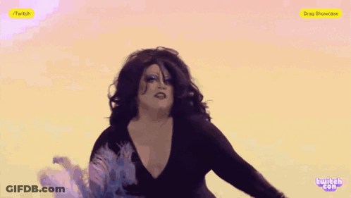 Drag Queen On Twitch Screen GIF