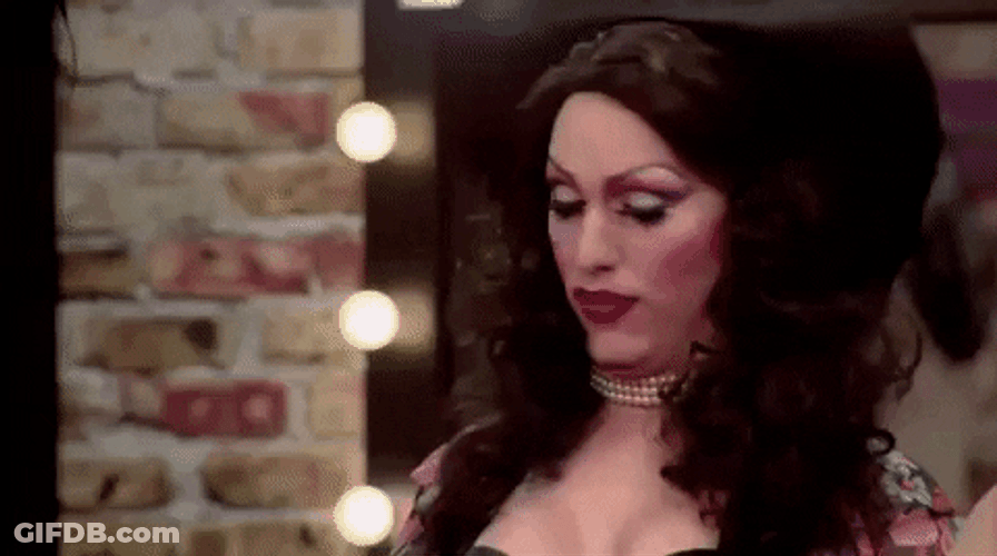 Drag Queen Panics Over Fly GIF