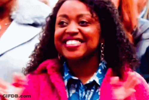 Drag Queen Saying Happy Birthday In Front Of Mannequin GIF