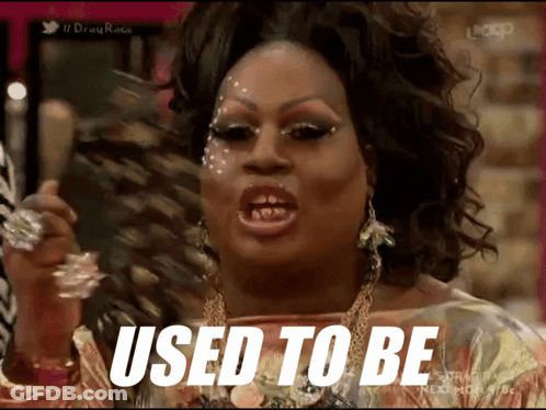 Drag Queen Saying Used To Be Holding Fan GIF
