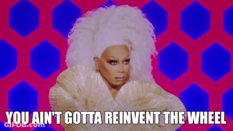 Drag Queen With White Hair Says You Ain't Gotta Reinvent Wheel GIF