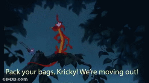 Dragon And Bug Pack Your Bags Kricky We're Moving Out GIF