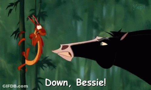 Dragon And Horse Saying Down Bessie GIF