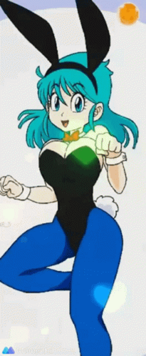 Dragon Ball Bulma Hopping GIF