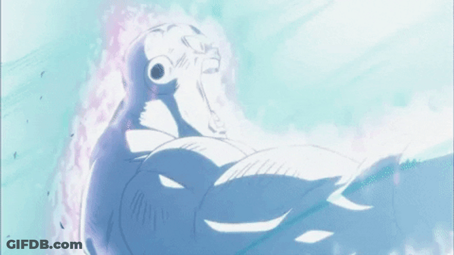 Dragon Ball Goku Defeating Jiren Using Ultra Instinct GIF
