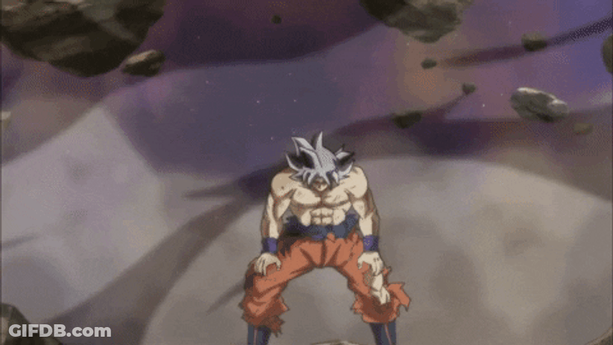 Dragon Ball Goku Drained After Using Ultra Instinct GIF