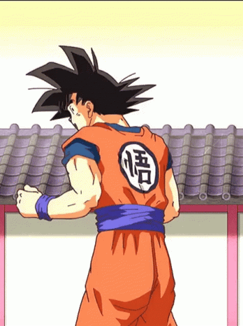 Dragon Ball Goku Peace Sign GIF