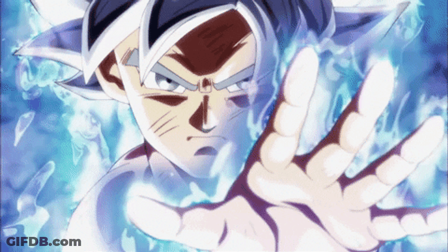 Dragon Ball Goku Powerful Ultra Instinct Technique GIF