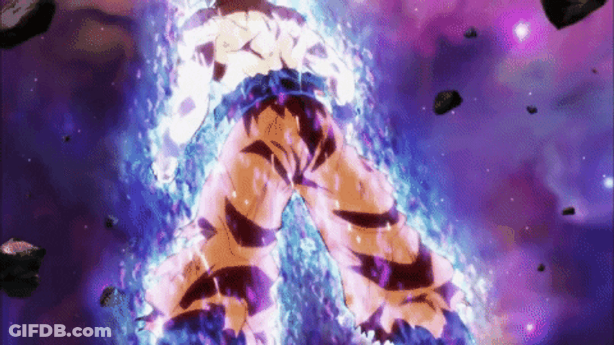 Dragon Ball Goku Standing In Ultra Instinct Form GIF