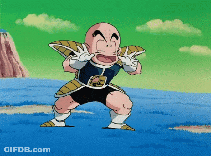 Dragon Ball Krilin Teasing GIF