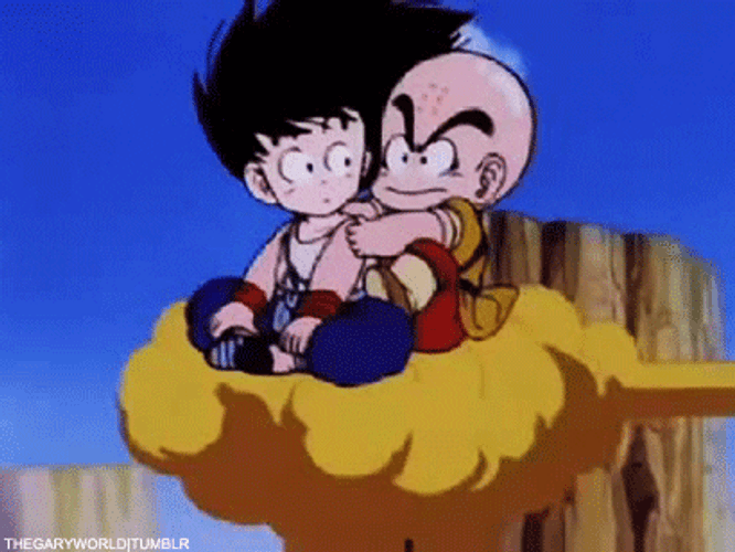 Dragon Ball Little Goku And Krilin GIF