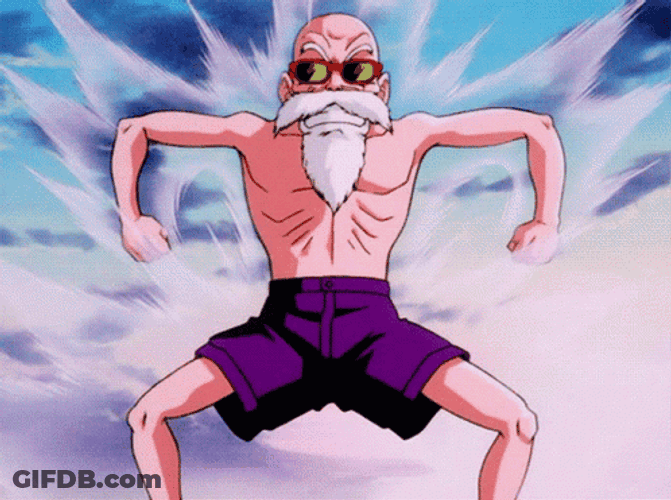 Dragon Ball Master Roshi Max Power State GIF