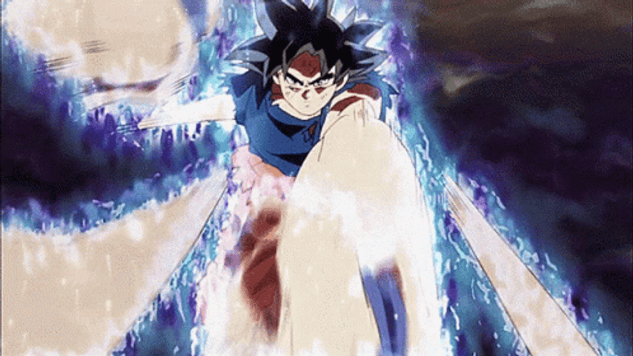 Dragon Ball Son Goku Ultra Instinct Godly Punches GIF