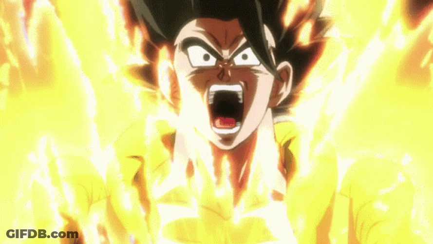 Dragon Ball Super Broly And Goku Air Fight GIF