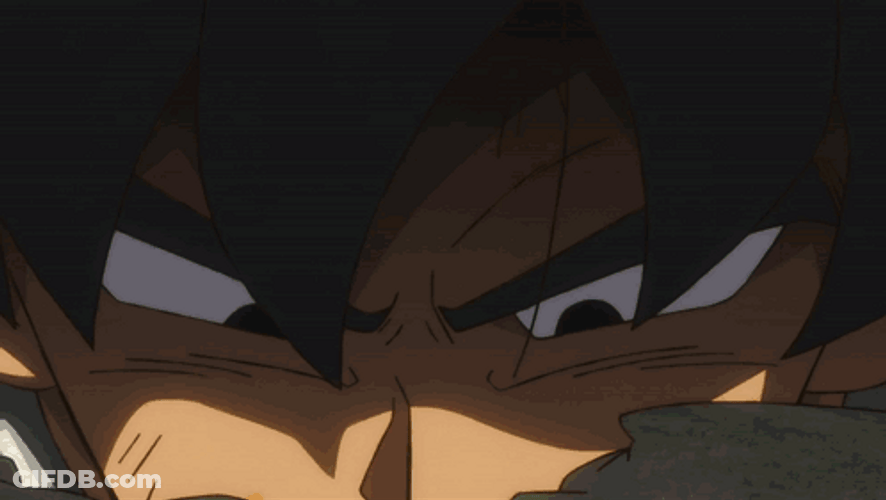 Dragon Ball Super Broly Attacking Giant Insect GIF