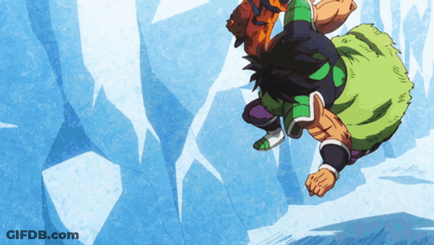 Dragon Ball Super Broly Dragging And Throwing Goku GIF