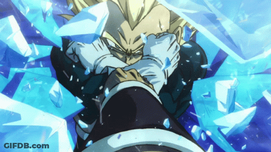 Dragon Ball Super Broly Dragging Vegeta GIF