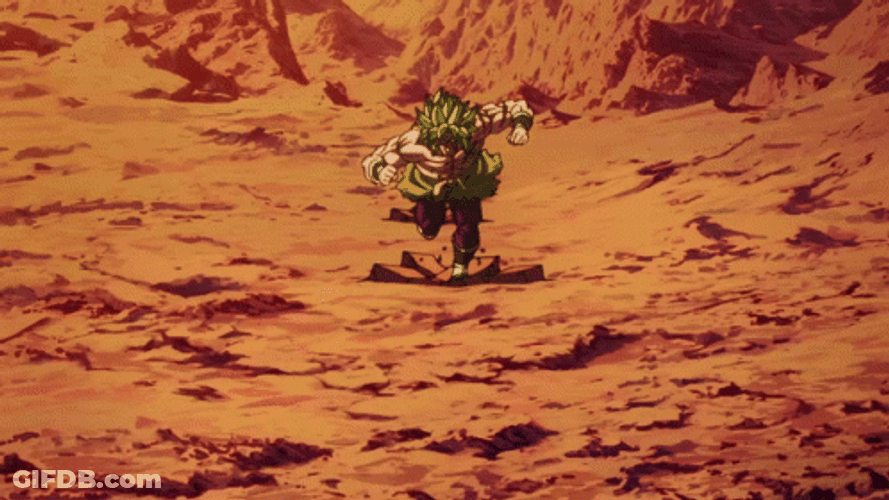 Dragon Ball Super Broly Fighting Against Gogeta GIF