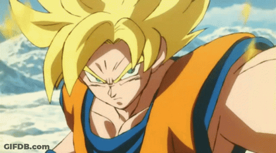Dragon Ball Super Broly Super Saiyan Goku Smiling GIF