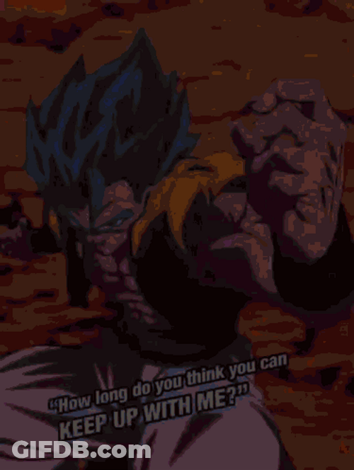 Dragon Ball Super Gogeta Kicking Broly Hard GIF