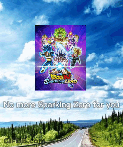 Dragon Ball Super Sparking Zero Poster With Road Foreground GIF