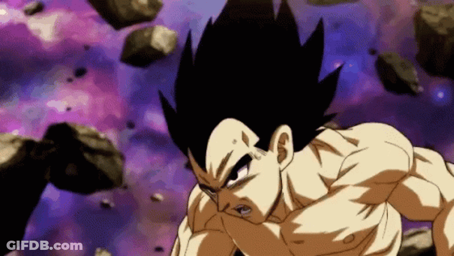 Dragon Ball Vegeta Shake Fist GIF