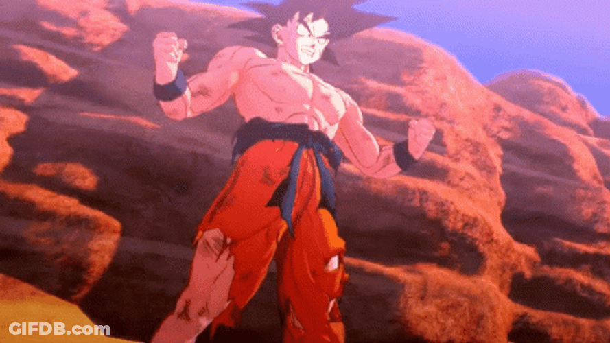 Dragon Ball Z Blasting Goku GIF