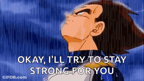 Dragon Ball Z Character Looking Up At Sky GIF