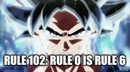 Dragon Ball Z Character Rule 102 Rule O Is Rule 6 GIF