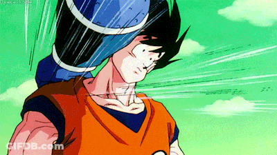 Dragon Ball Z Character With Helmet Close Up GIF