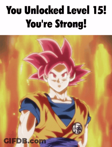Dragon Ball Z Character You Unlocked Level 15 You're Strong GIF