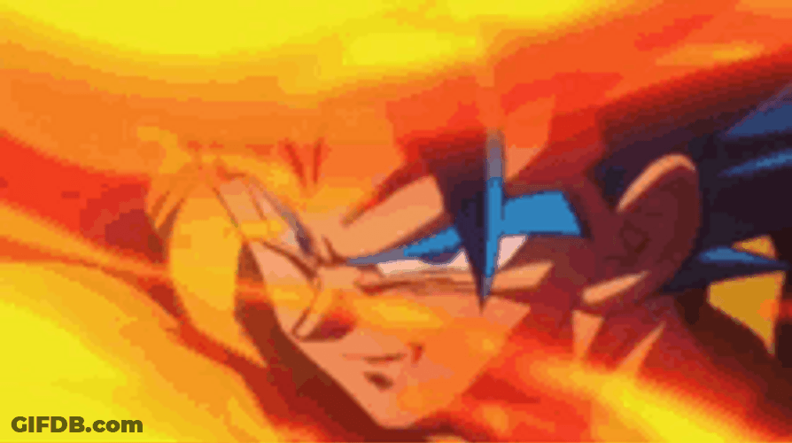 Dragon Ball Z Gogeta Fighting Broly GIF