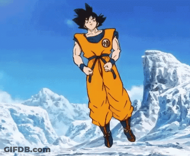Dragon Ball Z Goku Warm Up GIF