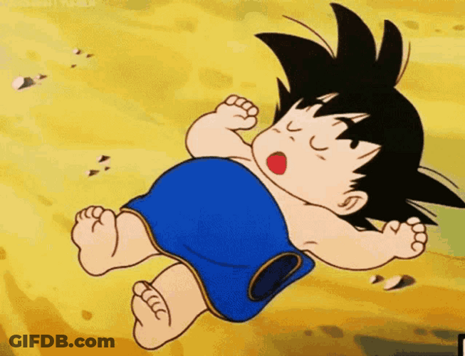 Dragon Ball Z Goten Sleeping GIF