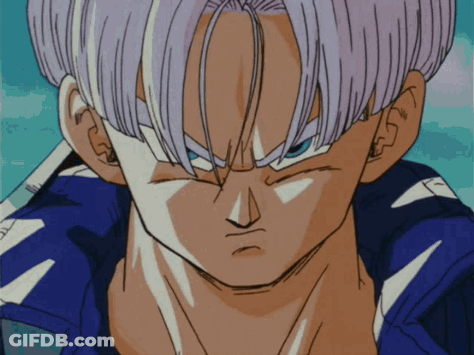 Dragon Ball Z Mad Trunks GIF