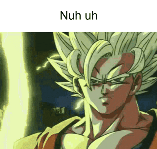 Dragon Ball Z Nuh Uh GIF